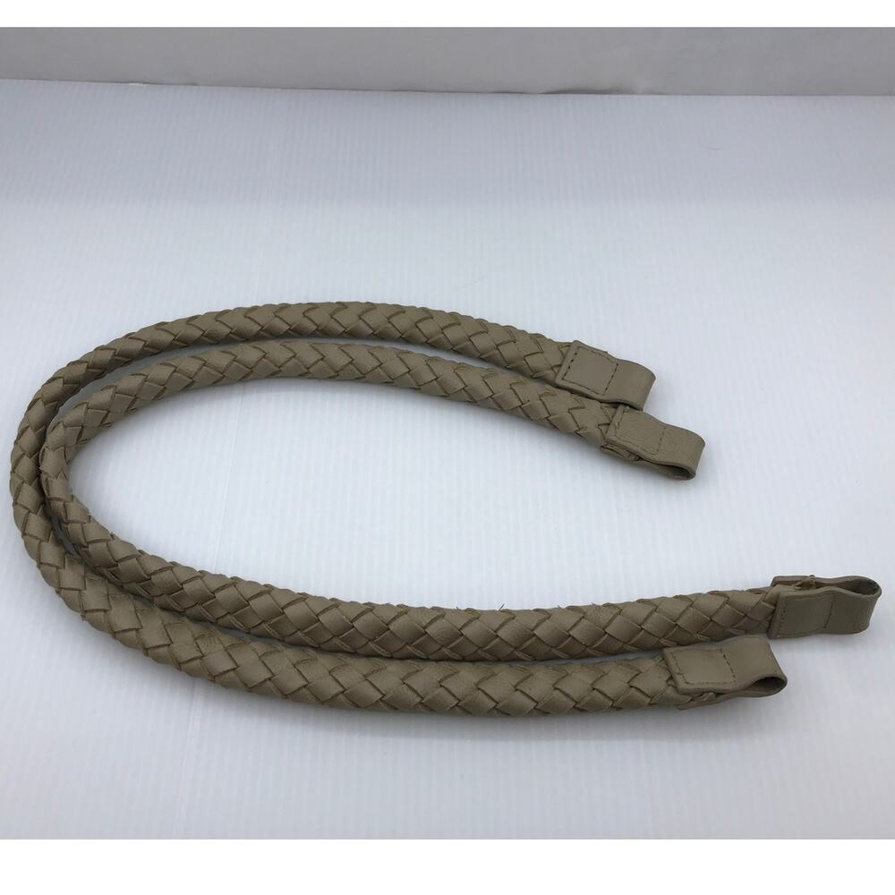 Miche Tan Braided Shoulder Straps Handles Replacement Set 24" Boho Western Vegan